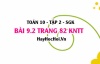 Bài 9.2 trang 82 Toán 10 tập 2 Kết nối tri thức